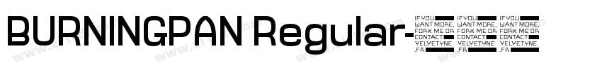 BURNINGPAN Regular字体转换